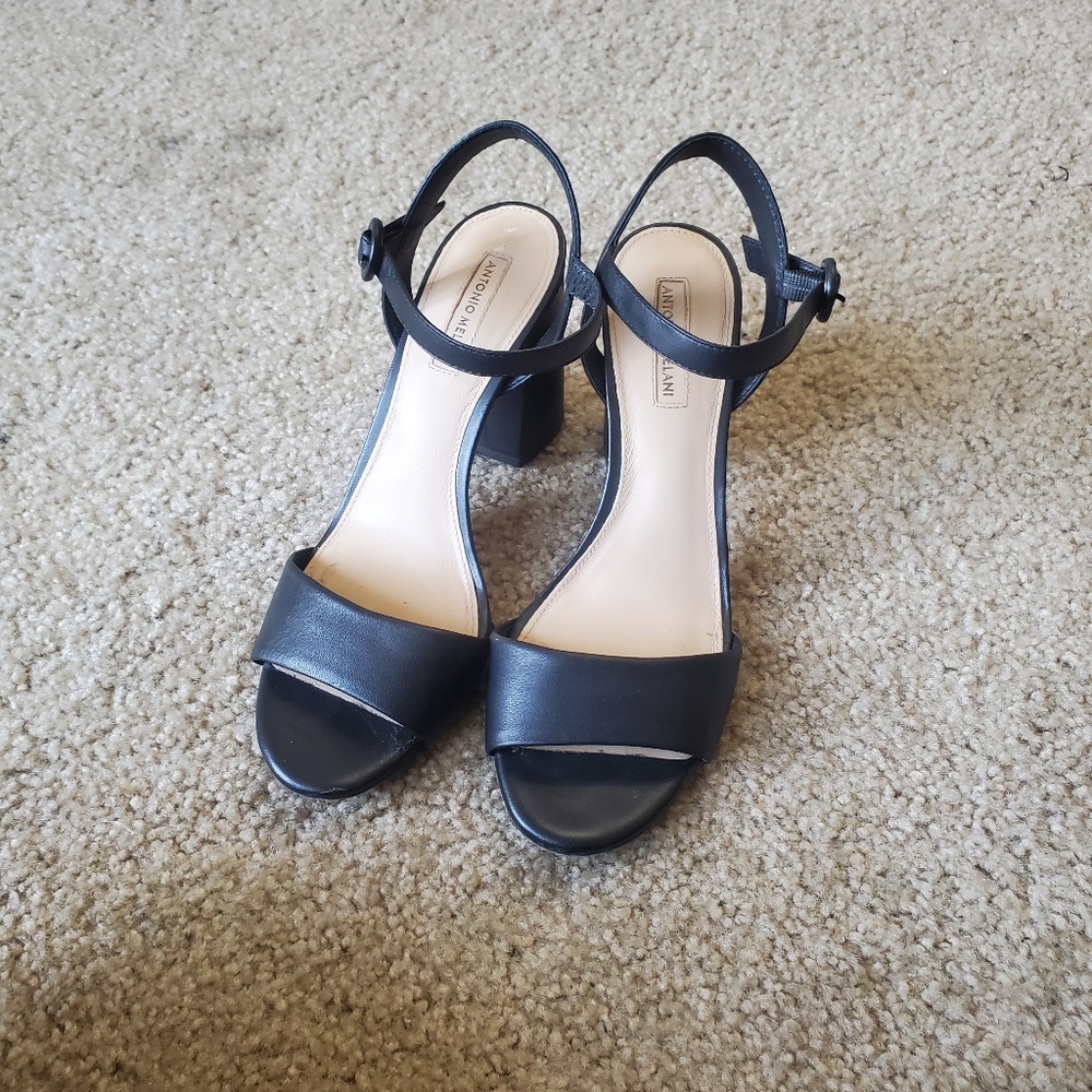 Antonio Melani Black open toe heels